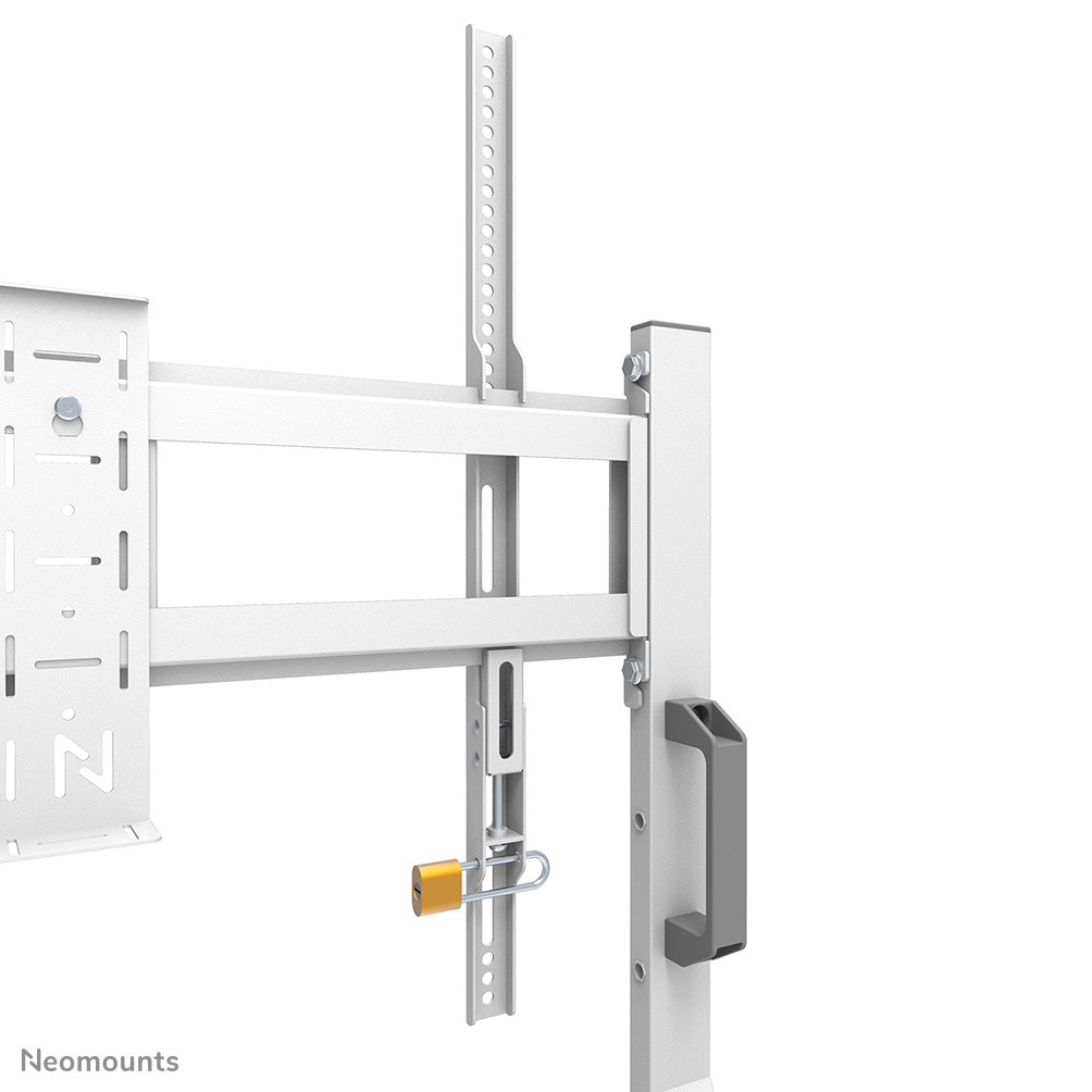 Neomounts FL50-525WH1 Support au sol mobile pour écran 55-86" - étagère multimédia incluse - installation rapide - TÜV